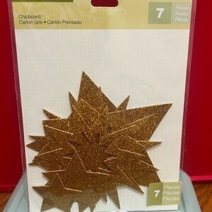 Gold Glitter Chipboard Shapes